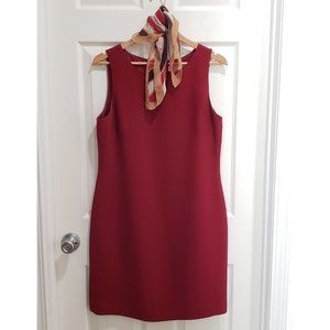 Casual Corner Vintage Scarlet Red Sheath Dress